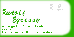 rudolf egressy business card